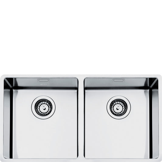 Fregadero "Undermount" de Doble Poza Smeg