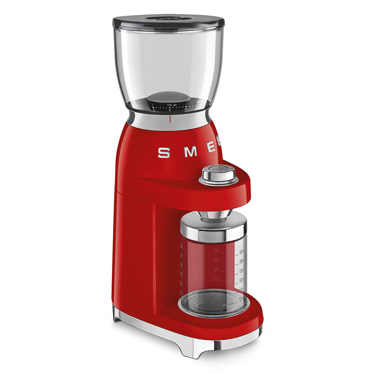 Molinillo de café color rojo Smeg