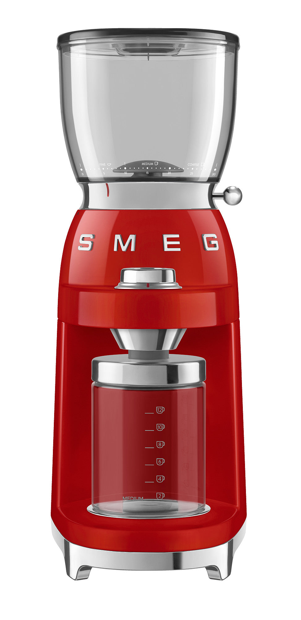 Molinillo de café color rojo Smeg