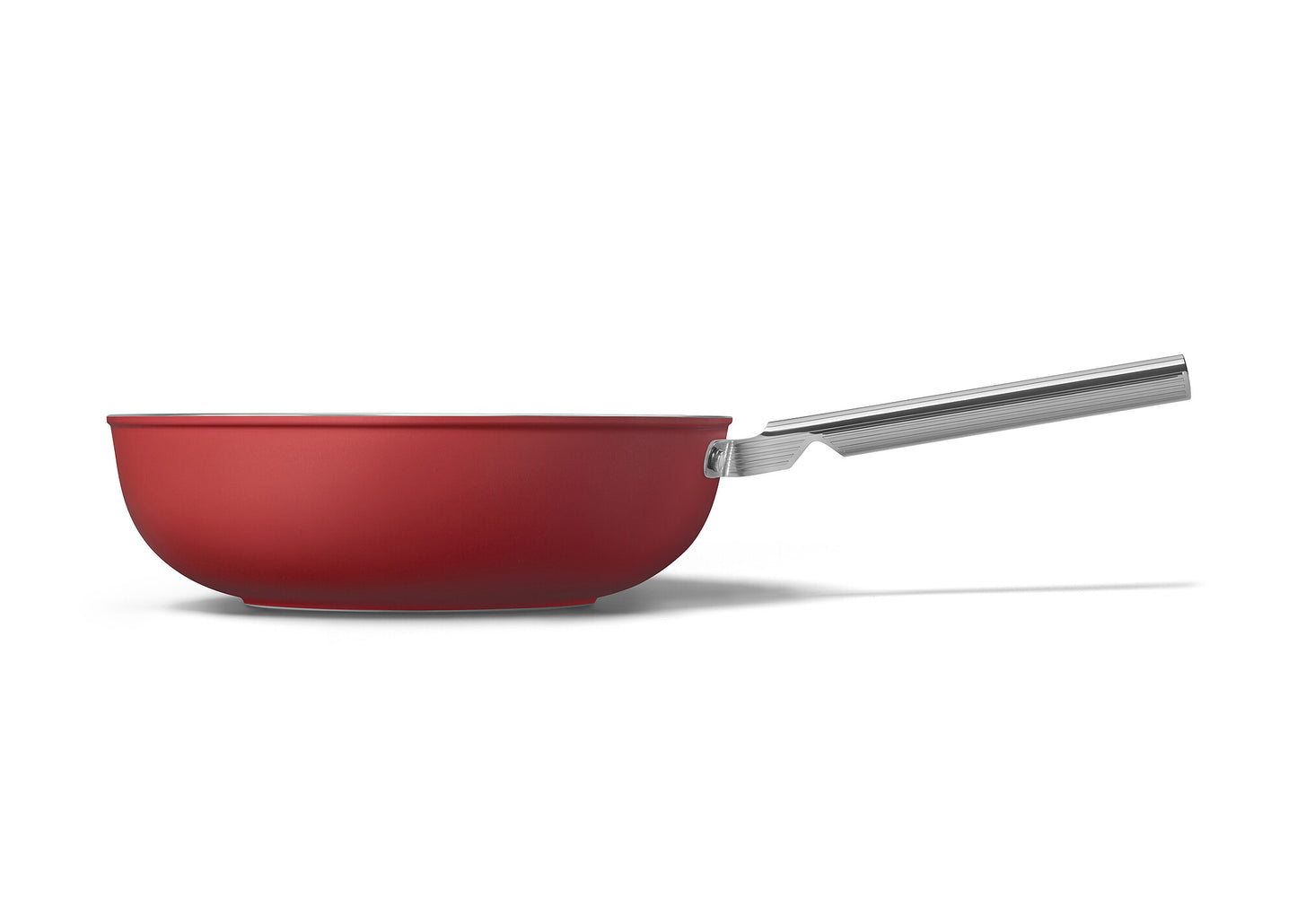 Wok Antiadherente color rojo de 12 pulgadas Smeg