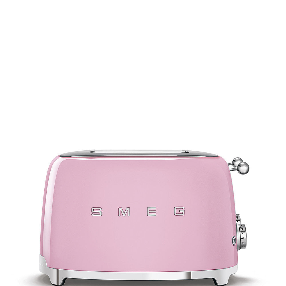 Tostadora 4x4 rebanadas retro color rosado Smeg