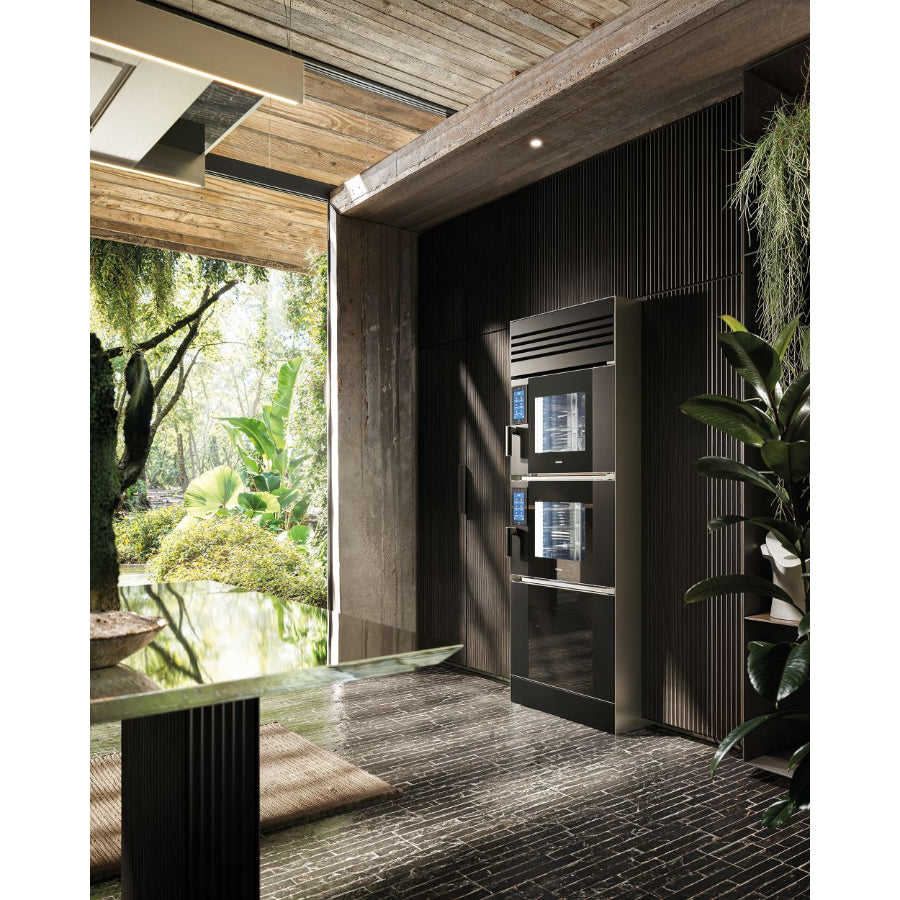 Horno Doble Empotrable Bisagra Derecha Modelo 1 Unox Casa Negro Mate