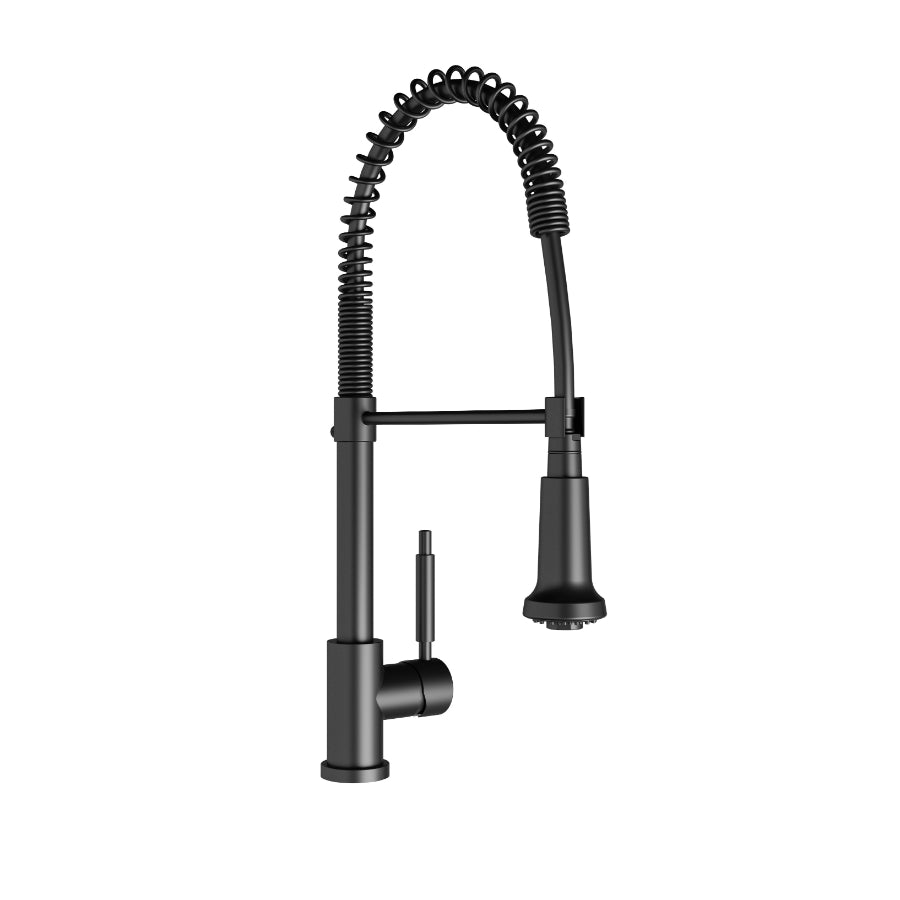 Grifo Monomando Duchador Extraible Talampaya FV Internacional Color Negro Mate