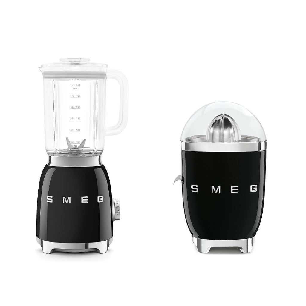 Combo Smeg, Licuadora + Exprimidor De Naranja, Color Negro