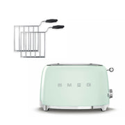 Combo Smeg, Tostadora 2 Rebanadas + Rack Para Sandwich, Color Verde Pastel
